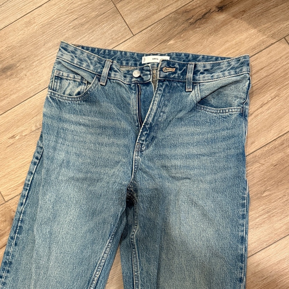 Mango Light Blue Straight Leg Jeans